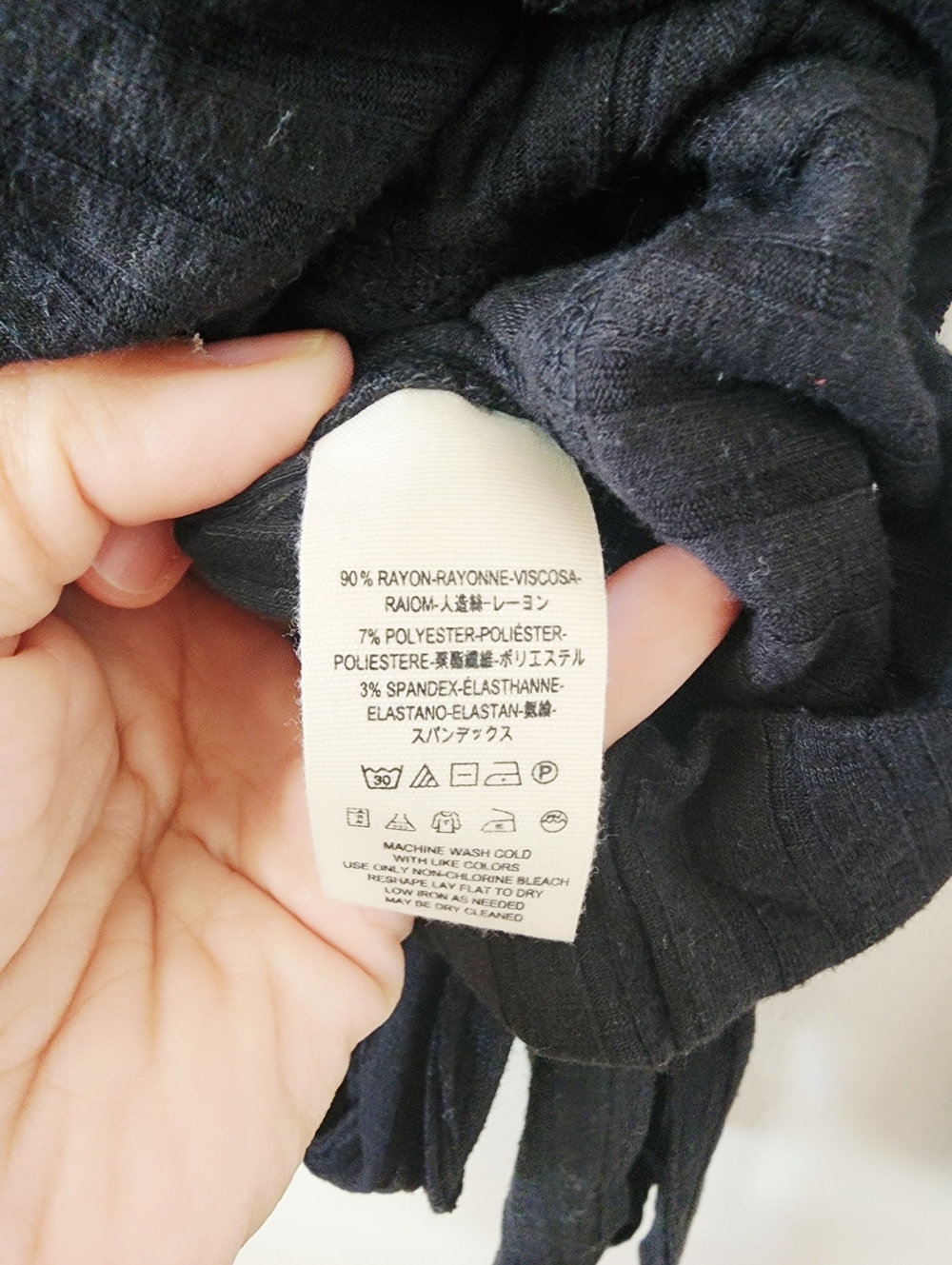 Free People East Coast Ribbed Wrap Top - Black Size XS - Picture 5 of 5